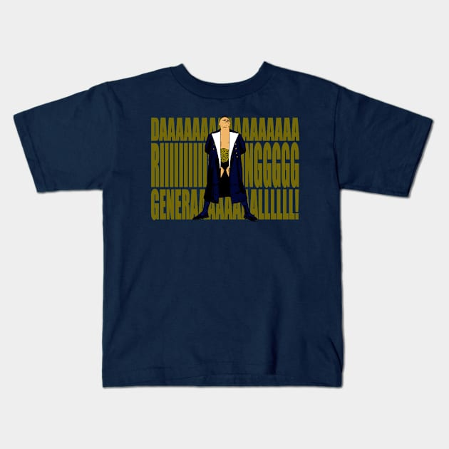 Navy General (gold letters) Kids T-Shirt by BradyRain